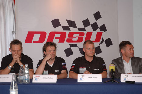 Fire af de syv danske Le Mans 2009 deltagere.